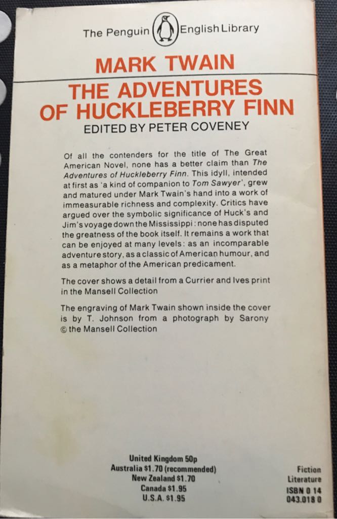 The Adventures of Huckleberry Finn - Mark Twain (Big Cheese Books - Paperback) book collectible [Barcode 9780140430189] - Main Image 2