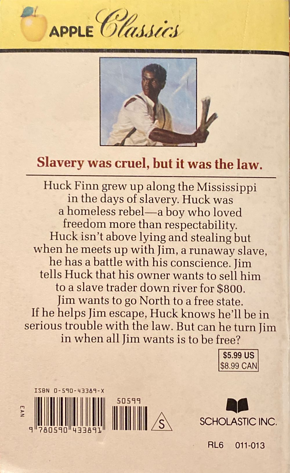 The Adventures Of Huckleberry Finn - Mark Twain (Scholastic Inc. - Paperback) book collectible [Barcode 9780590433891] - Main Image 2