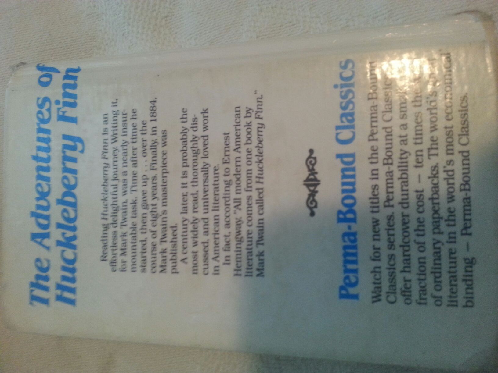 The Adventures Of Huckleberry Finn  (Perma-Bound Classics - Hardcover) book collectible - Main Image 2