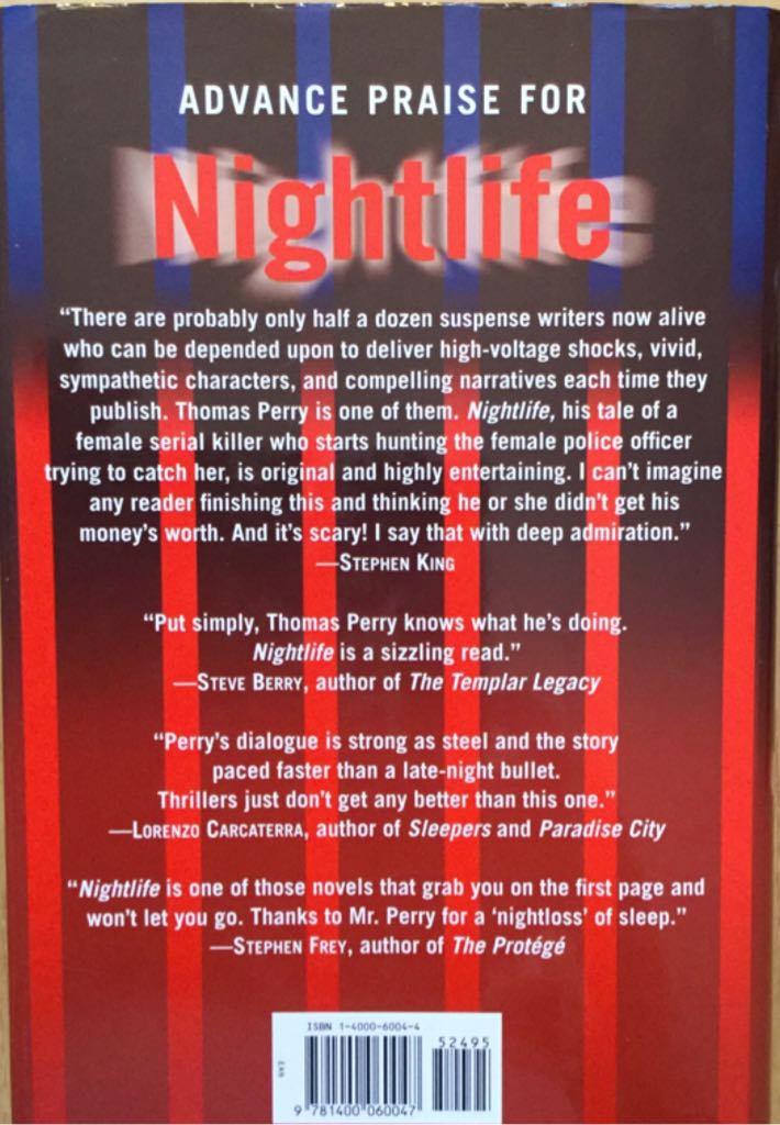Nightlife - Thomas Perry (A Random House Book - Hardcover) book collectible - Main Image 2