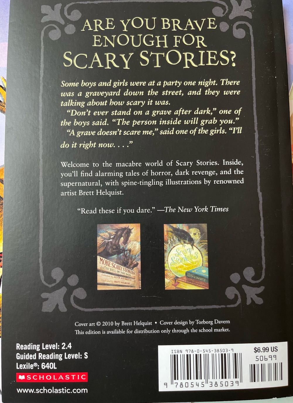 Scary Stories To Tell In The Dark - Alvin Schwartz (- Paperback) book collectible [Barcode 9780545385039] - Main Image 2