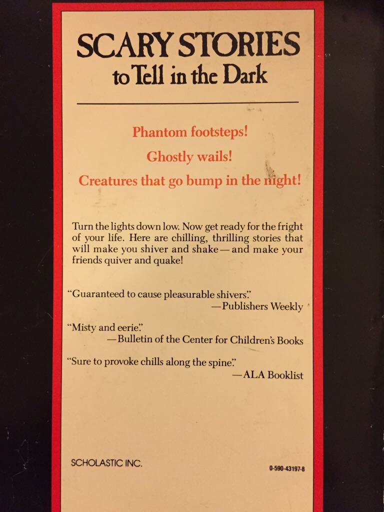 Scary Stories To Tell In The Dark - Alvin Schwartz (Scholastic - Paperback) book collectible [Barcode 9780590431972] - Main Image 2
