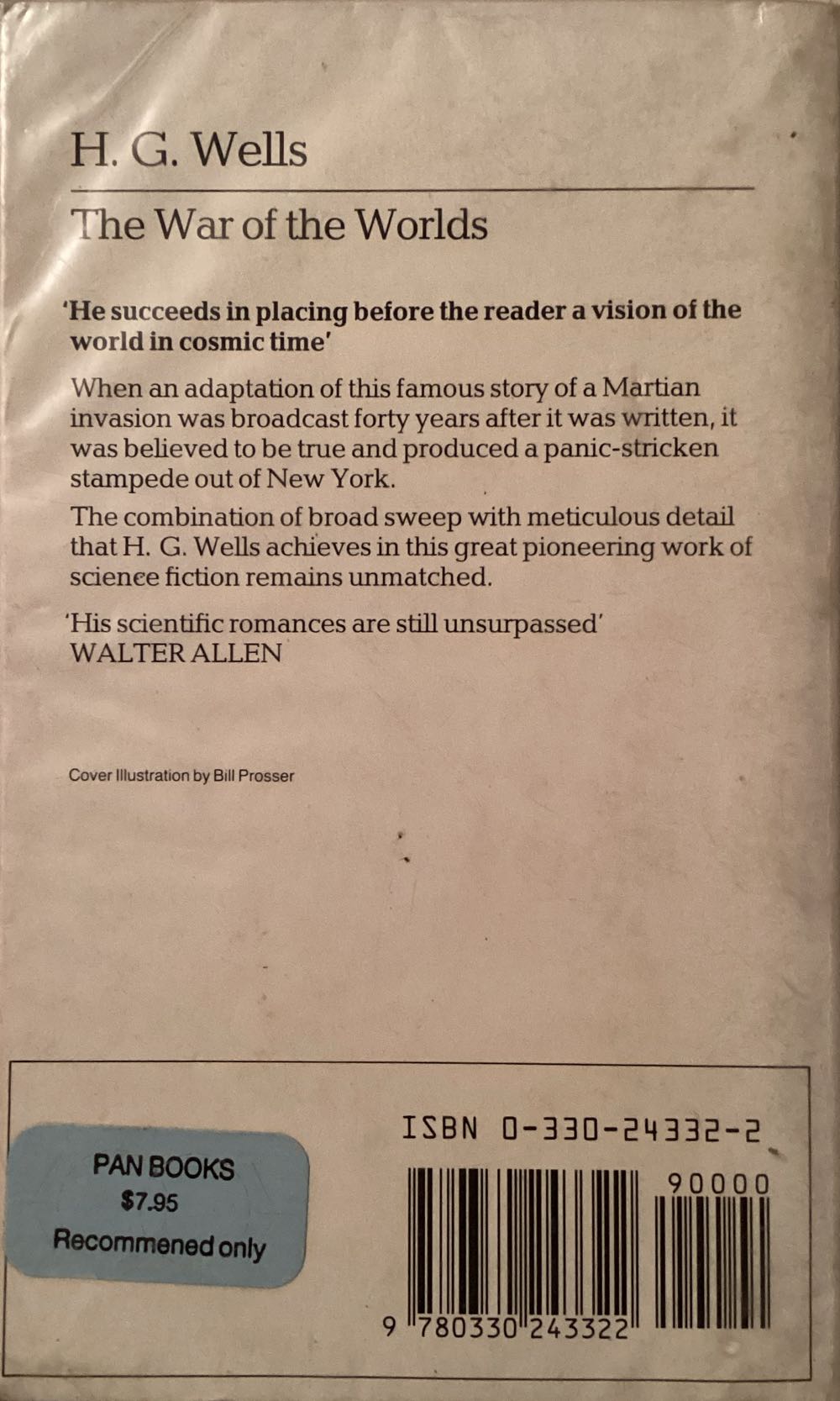 The War of the Worlds - H.G. Wells (Pan Books - Paperback) book collectible [Barcode 9780330243322] - Main Image 2