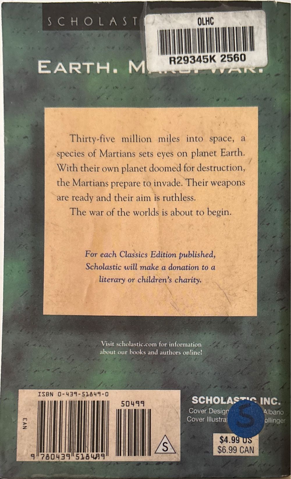 The War Of The Worlds - H.G Wells (Scholastic Paperbacks - Paperback) book collectible [Barcode 9780439518499] - Main Image 2