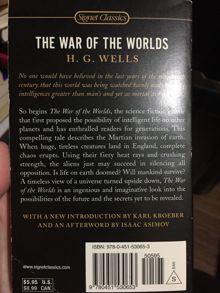 The War Of The Worlds - Wells, H.G. book collectible [Barcode 9780451530653] - Main Image 2