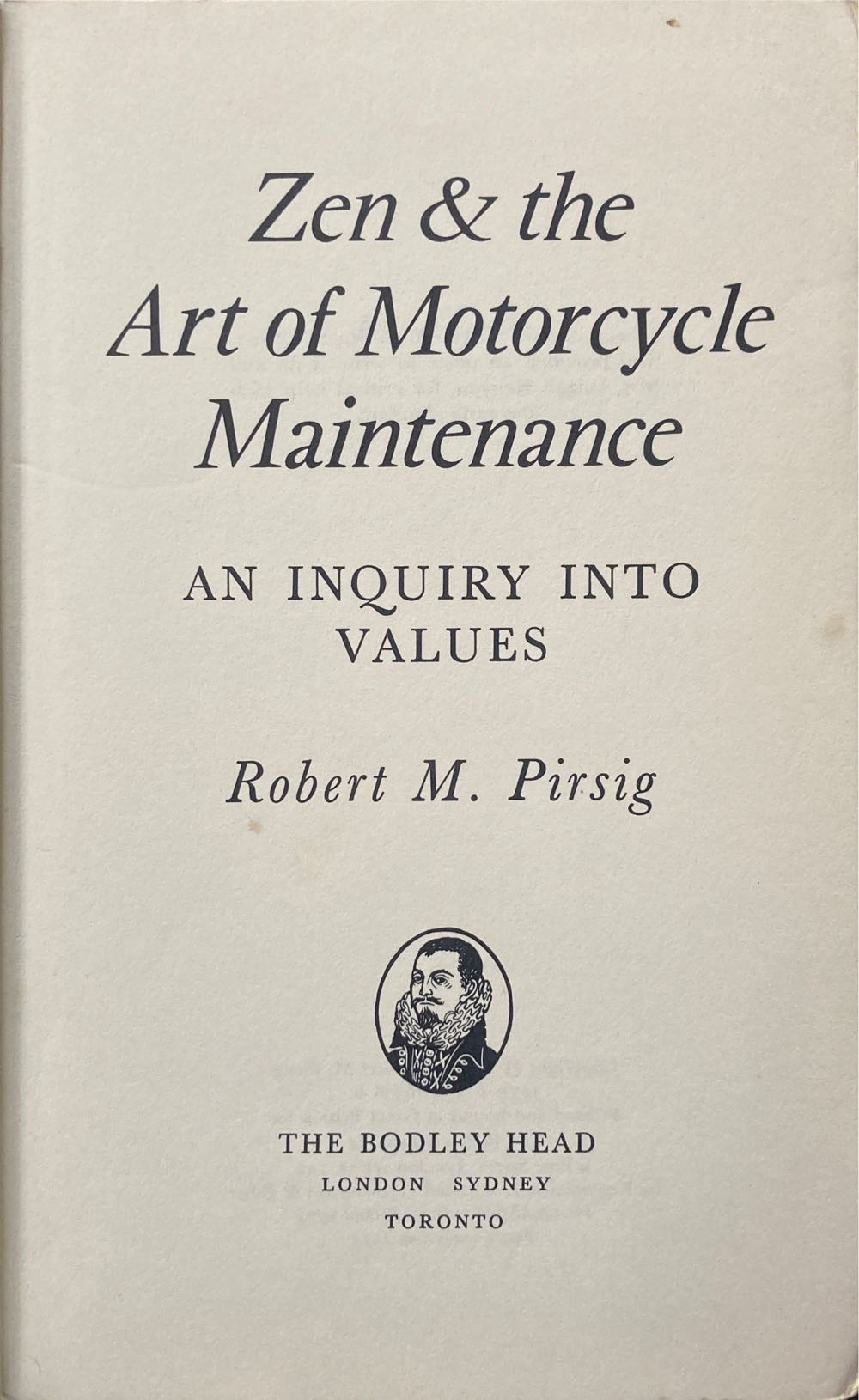 Zen and the Art of Motorcycle Maintenance - Robert M. Pirsig (Wm Morrow - Hardcover) book collectible [Barcode 9780688002305] - Main Image 2