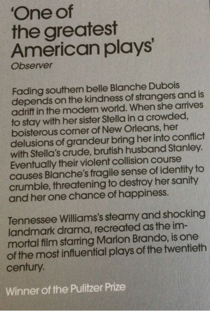 A Streetcar Named Desire - Tennessee Williams (Penguin Classics - Paperback) book collectible [Barcode 9780141190273] - Main Image 2