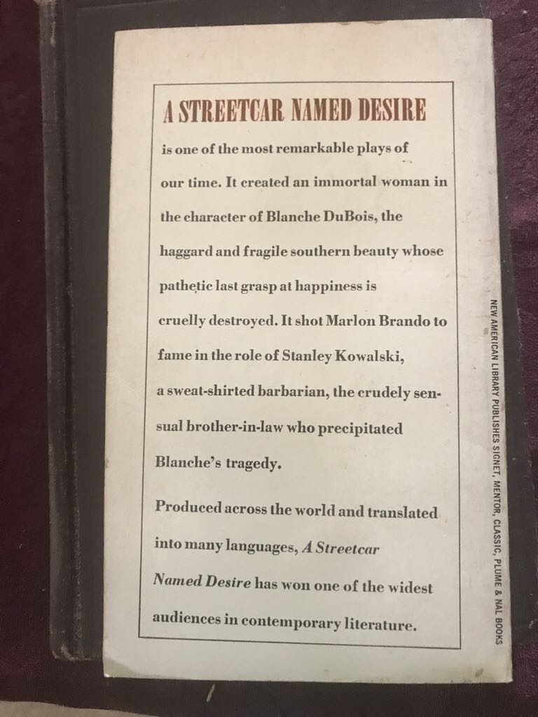 A Streetcar Named Desire  (A Signet Book - Paperback) book collectible - Main Image 2