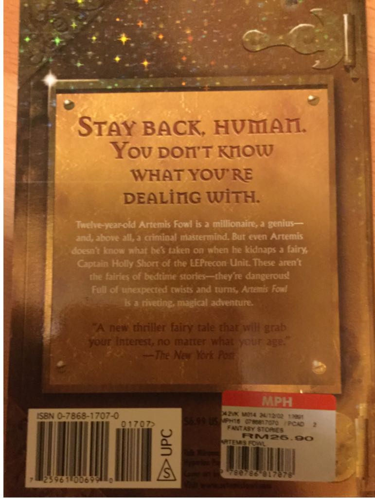 Artemis Fowl  book collectible - Main Image 2