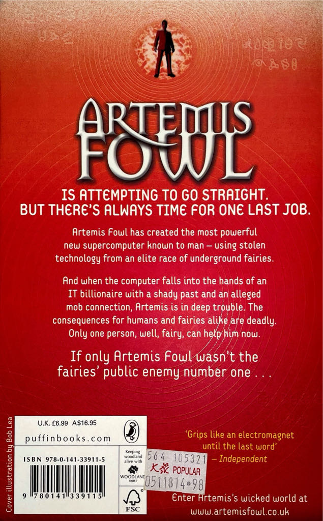 Artemis Fowl: The Eternity Code - Eoin Colfer (Puffin - Paperback) book collectible [Barcode 9780141339115] - Main Image 2