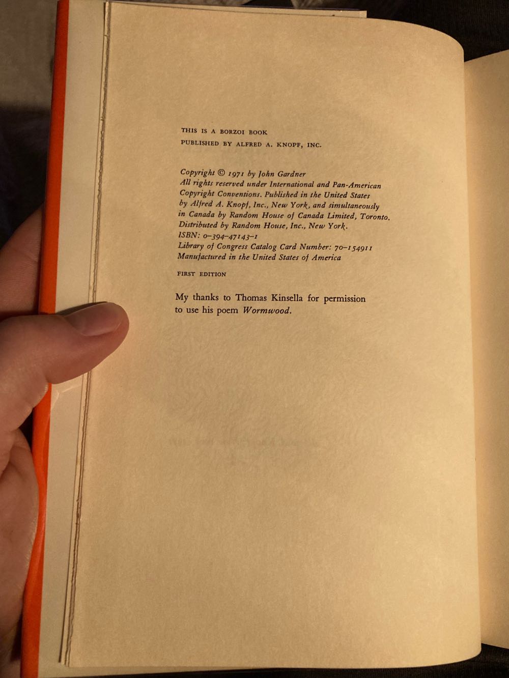 Grendel - Gardner, John (Alfred A. Knopf - Hardcover) book collectible - Main Image 4