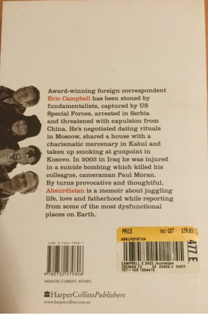 Absurdistan - Eric Campbell (Harper Collins Publishers - Trade Paperback) book collectible [Barcode 9780732279806] - Main Image 2