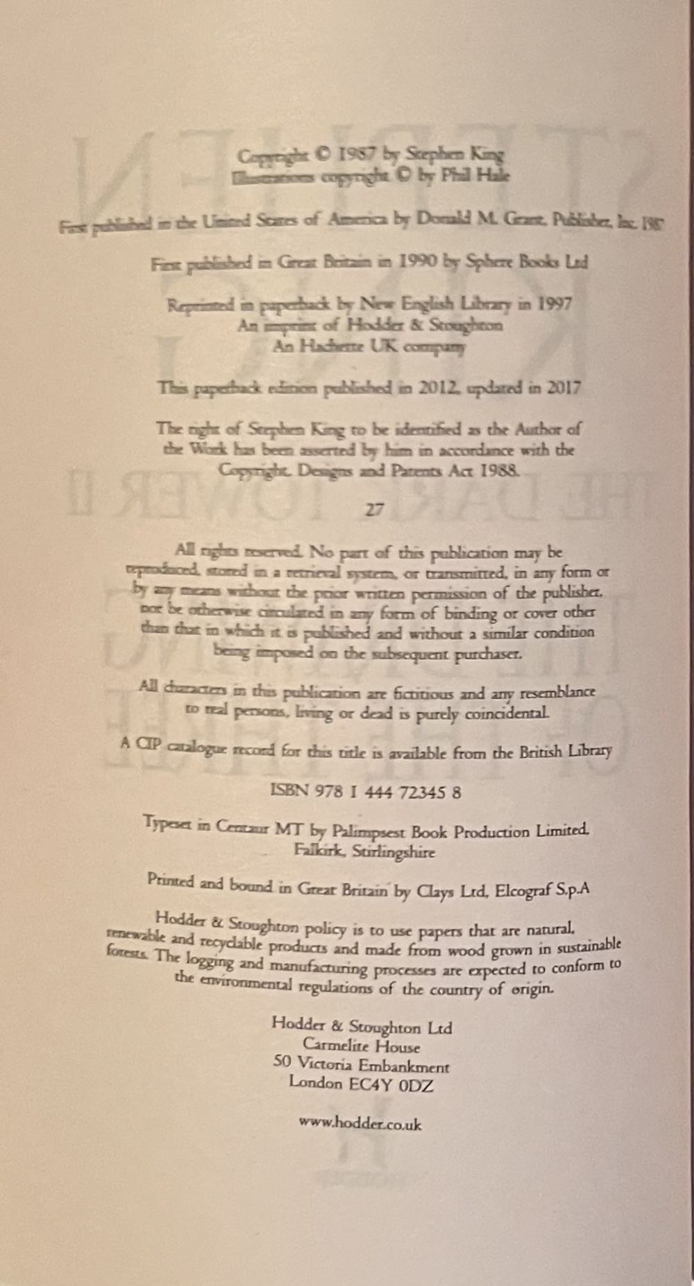 The Drawing Of The Three - Stephen King (- Paperback) book collectible [Barcode 9781444723458] - Main Image 4