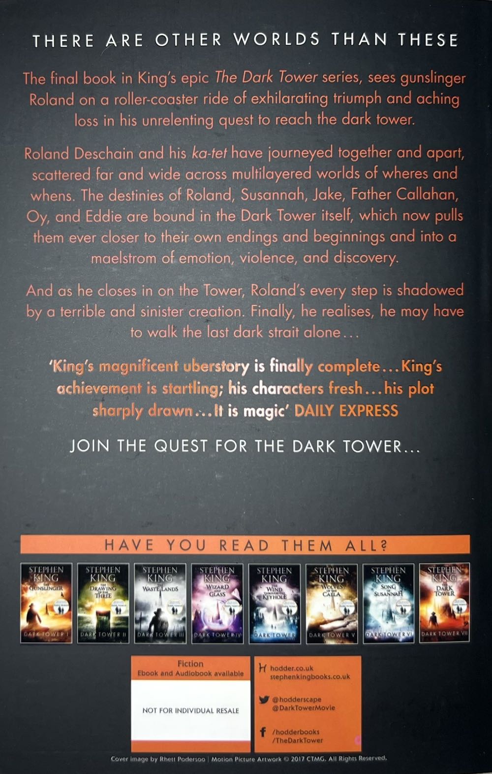 The Dark Tower Vll: The Dark Tower - Stephen King (Hodder & Stoughton - Paperback) book collectible [Barcode 9781444723502] - Main Image 2