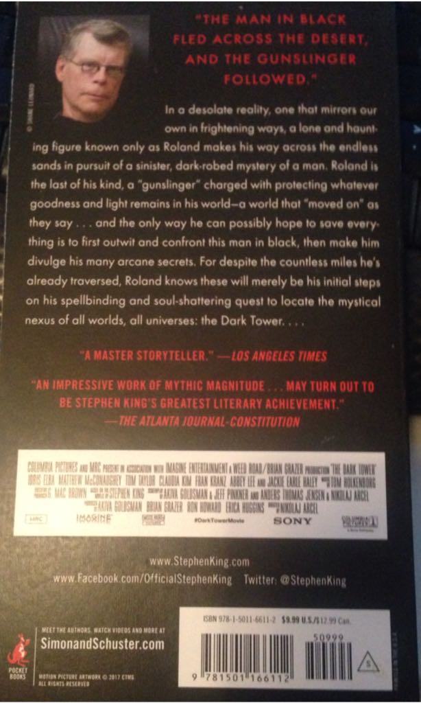 The Gunslinger - Stephen King (Pocket Books - Paperback) book collectible [Barcode 9781501166112] - Main Image 2