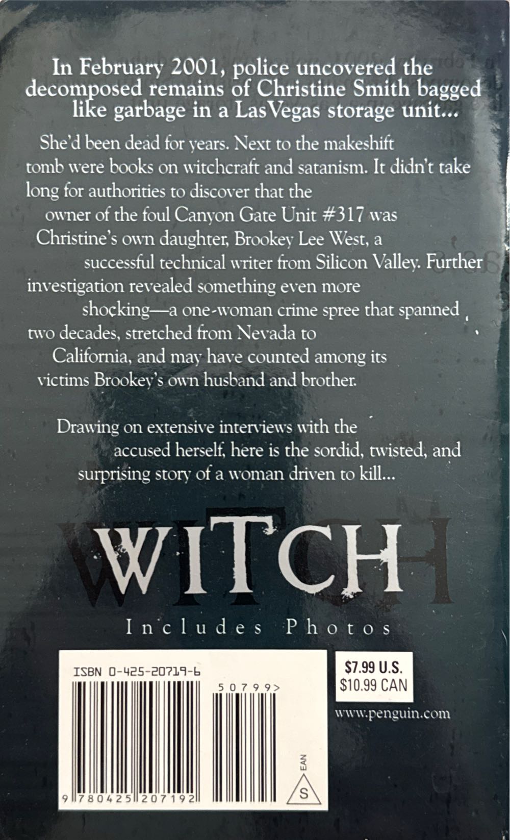 Witch The True Story Of Las Vegas’s Most Notorious Female Killer - Glenn Puit (Penguin - Paperback) book collectible [Barcode 9780425207192] - Main Image 2