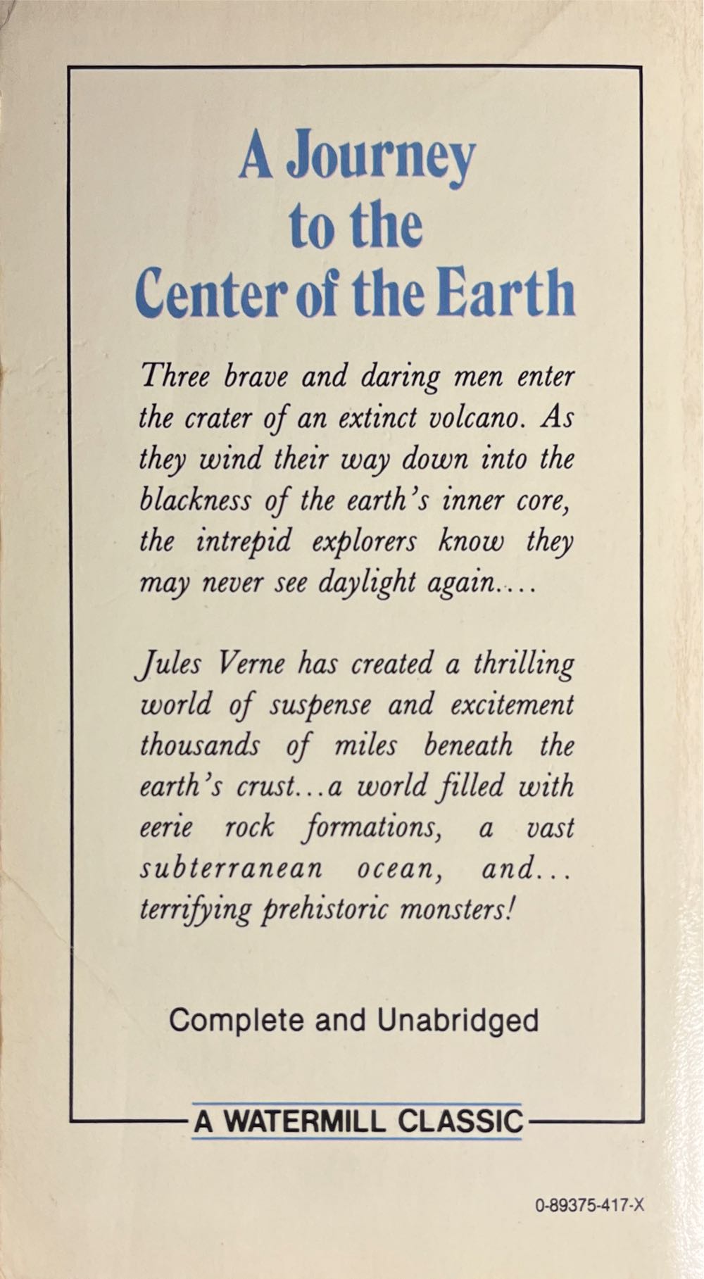 A Journey to the Center of the Earth - Jules Verne (Minister Classics - Paperback) book collectible [Barcode 9780893754174] - Main Image 2