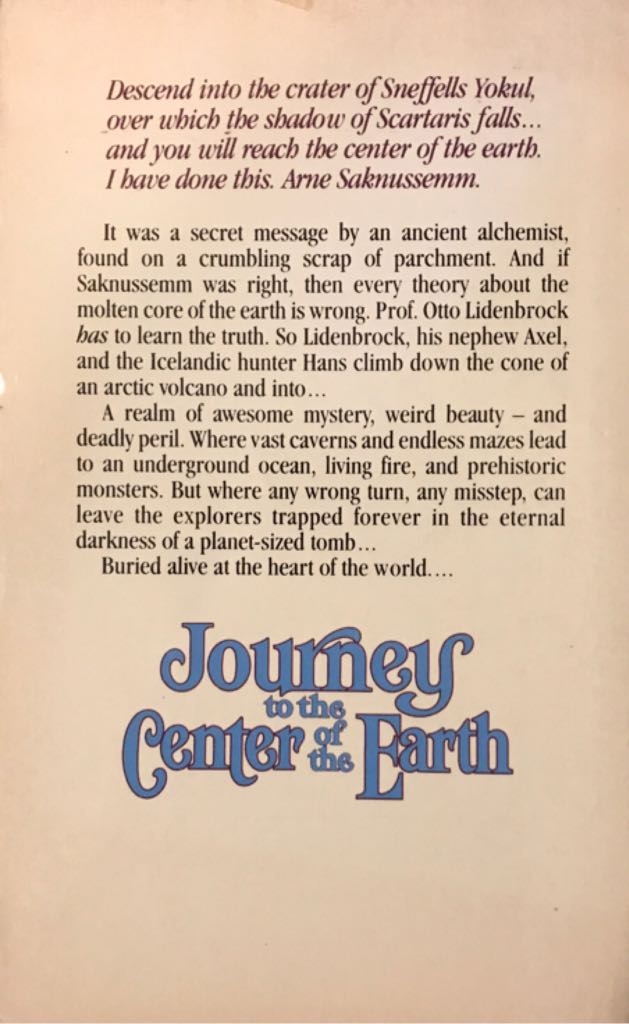 Journey to the Center of the Earth - Jules Verne (Aerie Books Ltd.) book collectible [Barcode 9780938819172] - Main Image 2