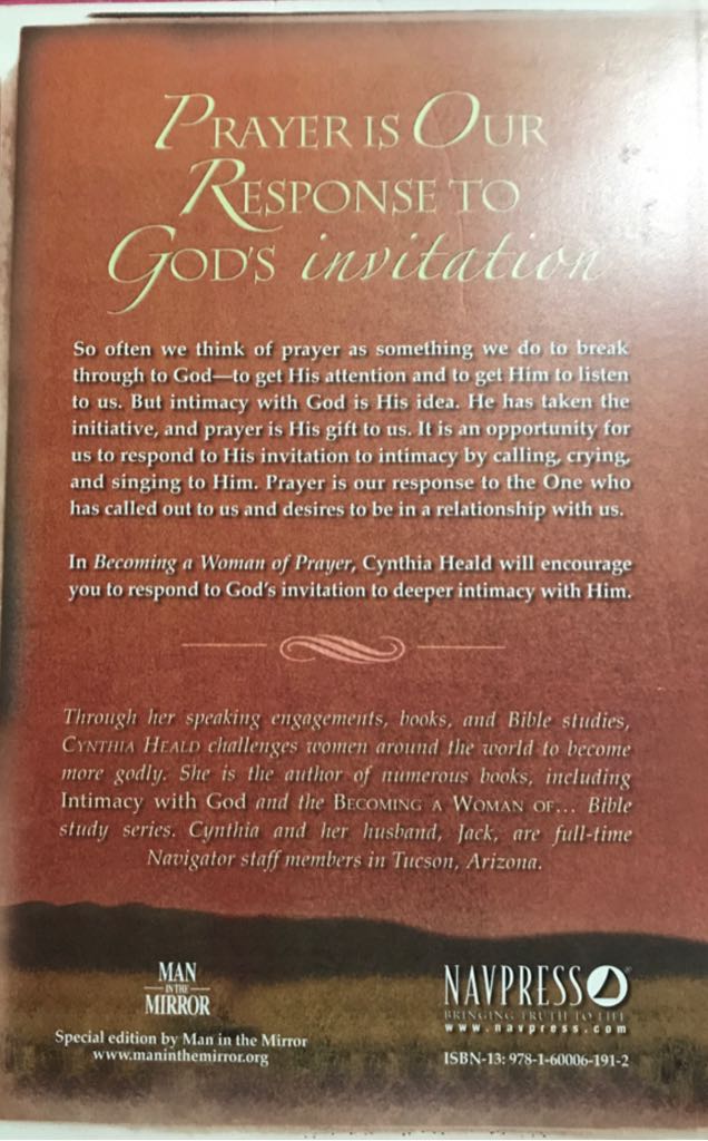 Becoming a Woman of Prayer - Cynthia Heald (NavPress - Paperback) book collectible - Main Image 2