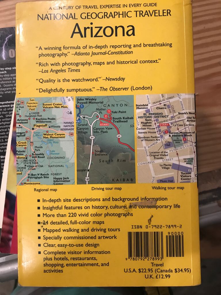 Arizona - Bill Weir (National Geographic) book collectible [Barcode 9780792278993] - Main Image 2