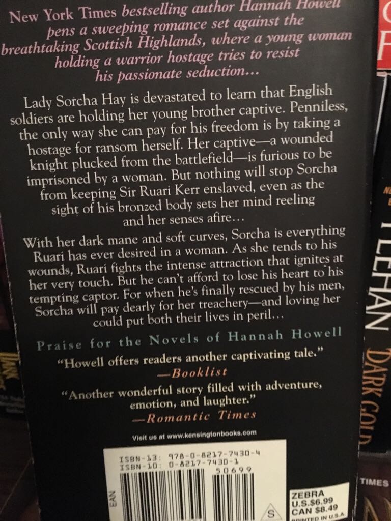 My Lady Captor - Hannah Howell (Zebra Historical Romance - Paperback) book collectible [Barcode 9780821774304] - Main Image 2
