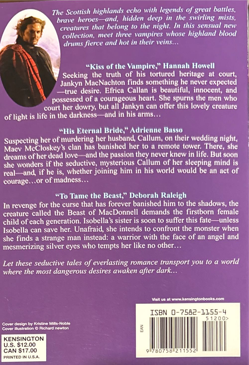 Hannah Howell: MacNachton Vampires #2 Kiss Of The Vampire - Hannah Howell (Kensington Books - Trade Paperback) book collectible [Barcode 9780758211552] - Main Image 2