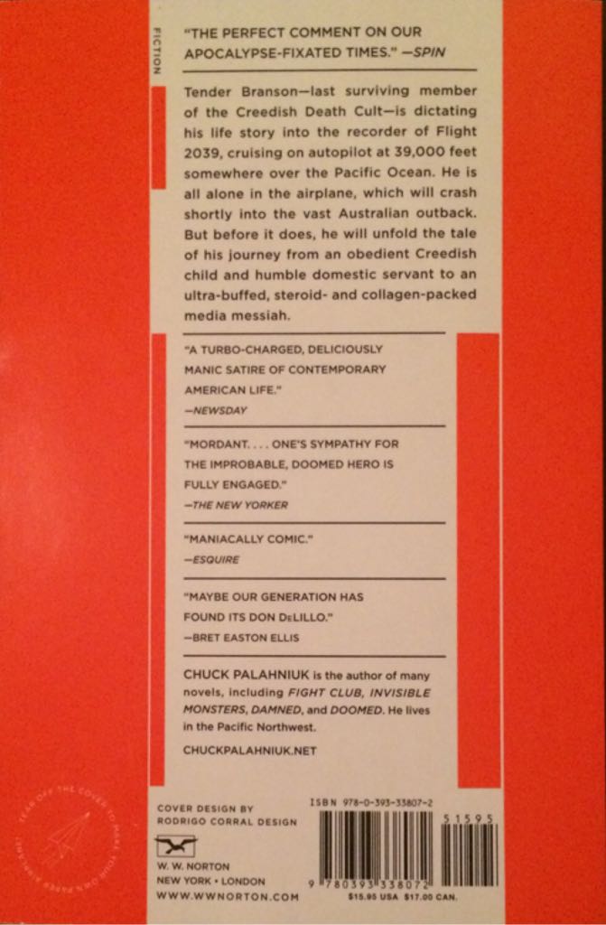 Survivor - Chuck Palahniuk (W W Norton - Paperback) book collectible [Barcode 9780393338072] - Main Image 2