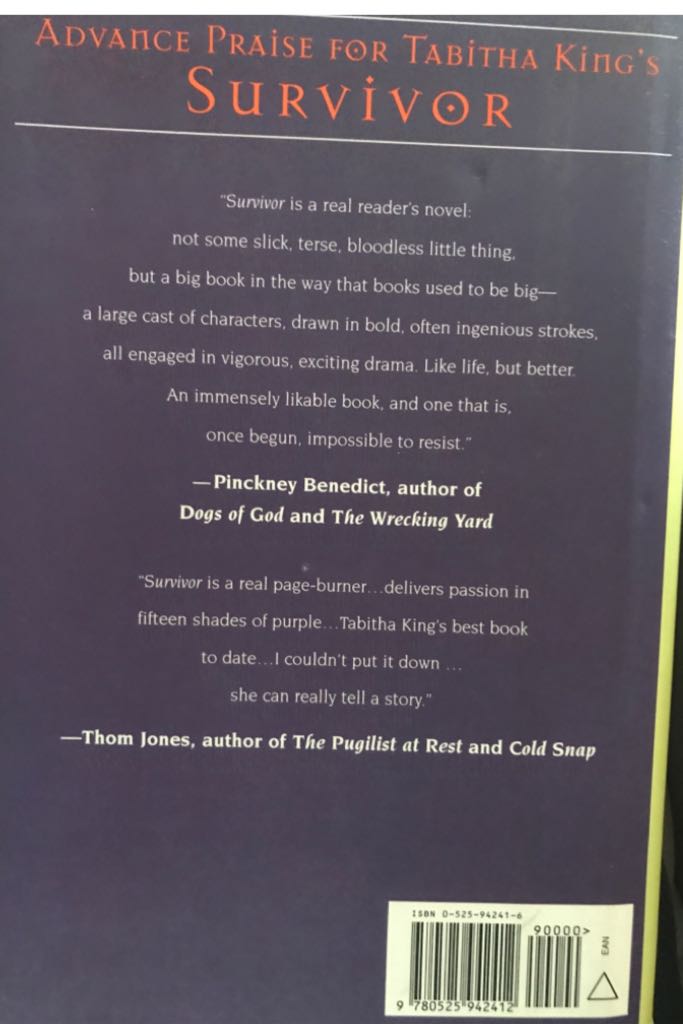 Survivor - Tabitha King (E P Dutton - Hardcover) book collectible [Barcode 9780525942412] - Main Image 2