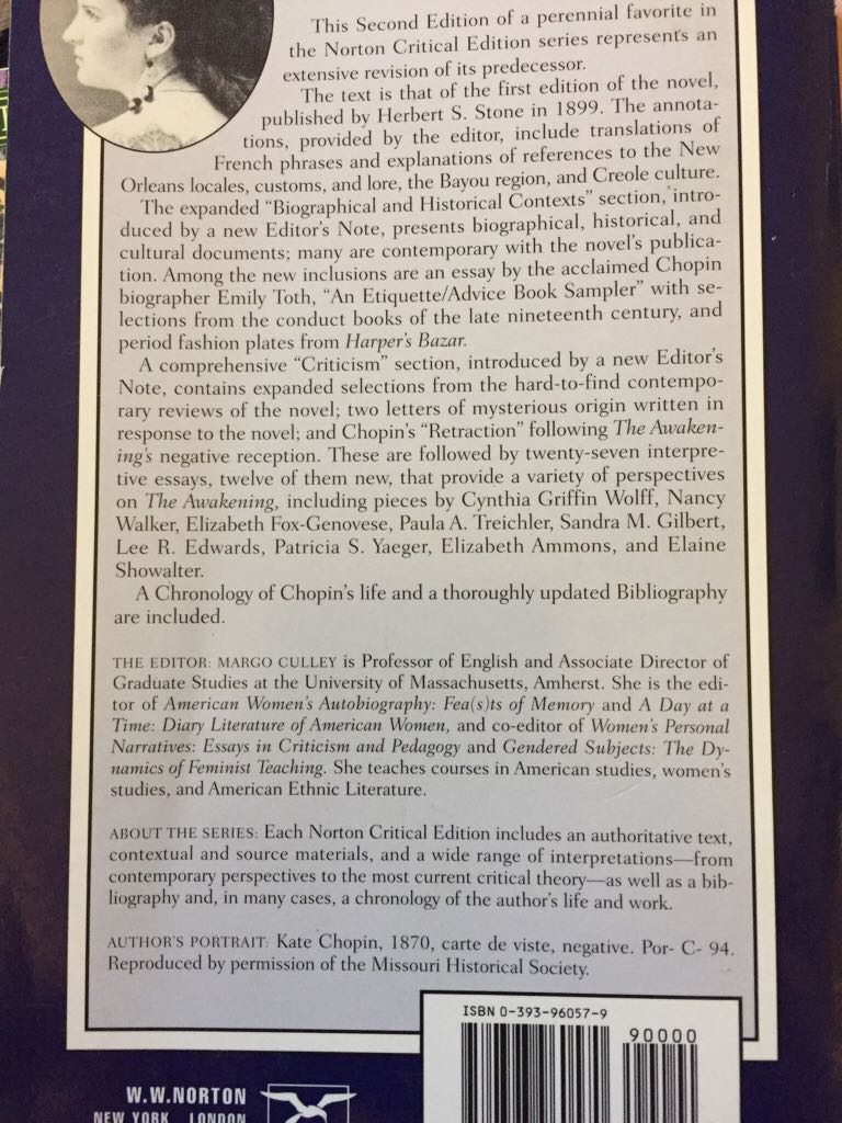 The Awakening - Kate Chopin (W W Norton - Paperback) book collectible [Barcode 9780393960570] - Main Image 2