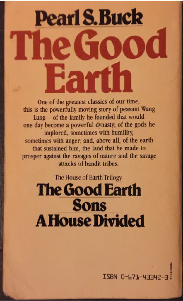 The Good Earth - S. Buck (Pocket) book collectible [Barcode 9780671433420] - Main Image 2