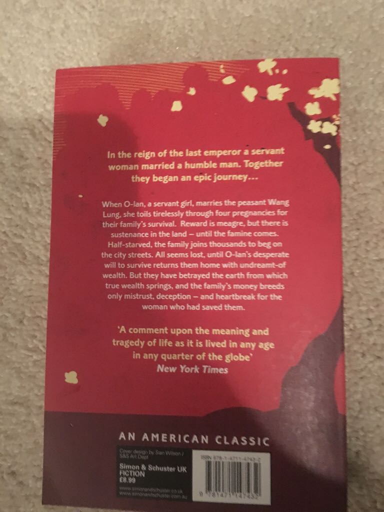 House Of Earth 1, The Good Earth - Pearl S. Buck (A Simon & Schuster Company - Paperback) book collectible [Barcode 9781471147432] - Main Image 2