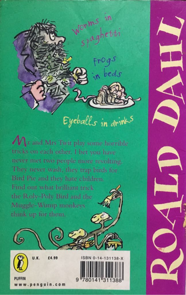 The Twits - Roald Dahl (Penguin Books - Paperback) book collectible [Barcode 9780141311388] - Main Image 2