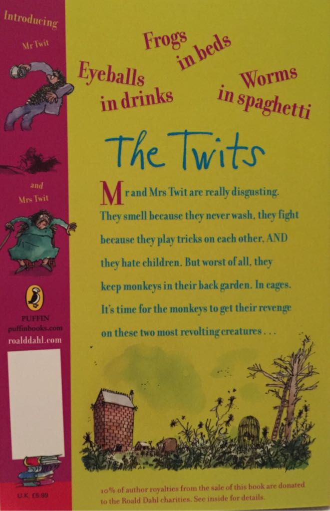 Twits, The - Roald Dahl (Puffin Books - Paperback) book collectible [Barcode 9780141326207] - Main Image 2