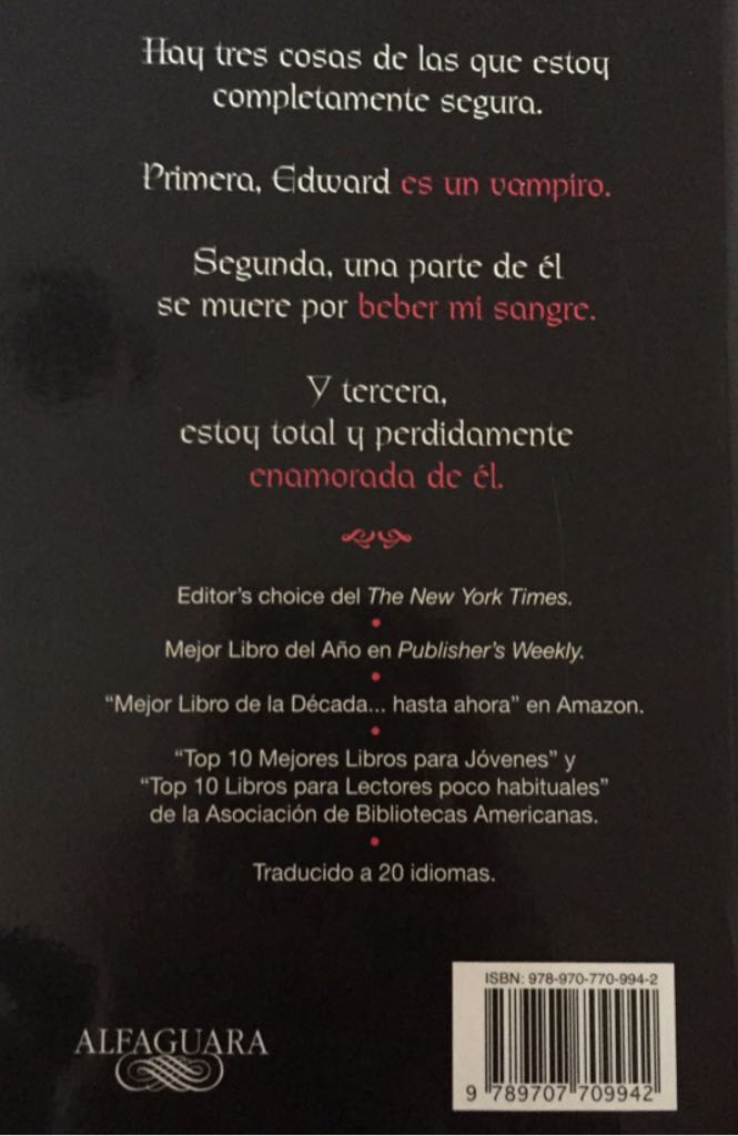 Crepusculo - Stephenie Meyer (Alfaguara - Paperback) book collectible [Barcode 9789707709942] - Main Image 2