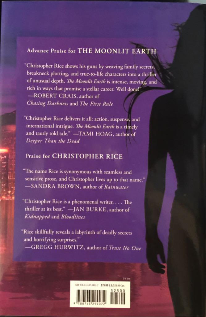 The Moonlit Earth - Christopher Rice (Scribner - Hardcover) book collectible [Barcode 9780743294072] - Main Image 2