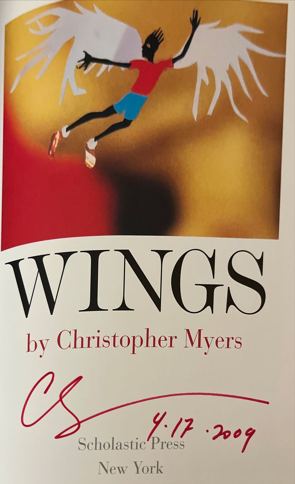 Wings - Christopher Myers (- Hardcover) book collectible [Barcode 9780590033770] - Main Image 2