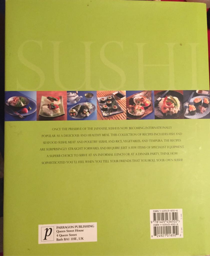 Sushi - Parragon Books (Parragon Books) book collectible [Barcode 9781405436502] - Main Image 2