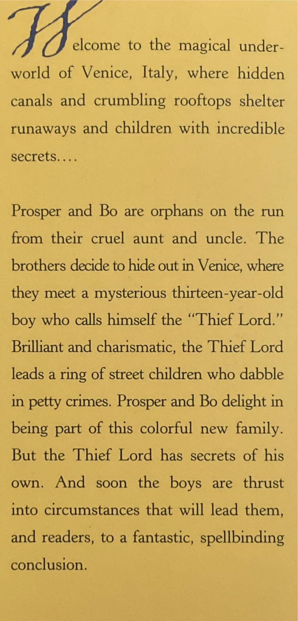The Thief Lord - Cornelia Funke (Chicken House For Scholastic - Hardcover) book collectible [Barcode 9780439404372] - Main Image 3
