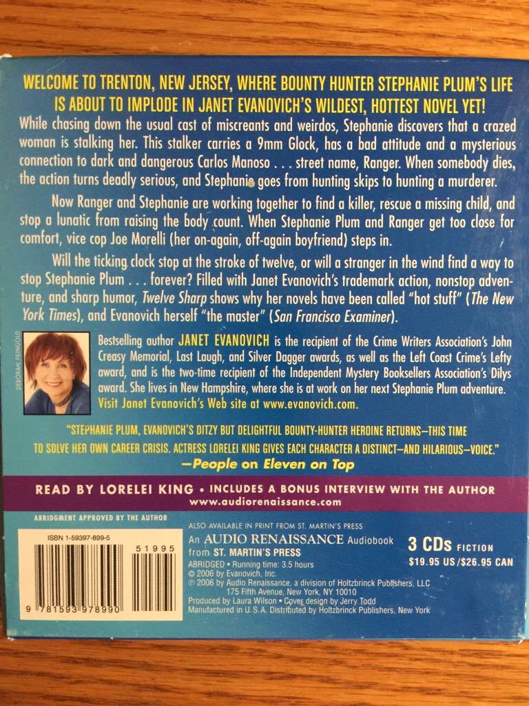 Twelve Sharp - Janet Evanovich book collectible [Barcode 9781593978990] - Main Image 2
