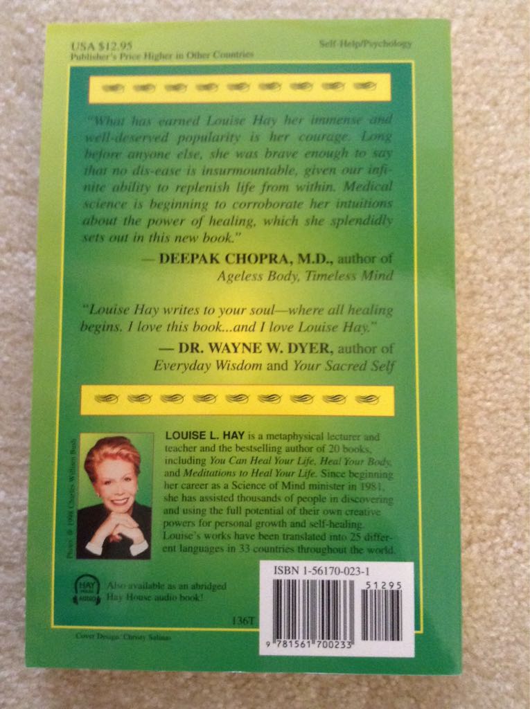 Power Is Within You, The - Louise L Hay (- Paperback) book collectible [Barcode 9781561700233] - Main Image 2