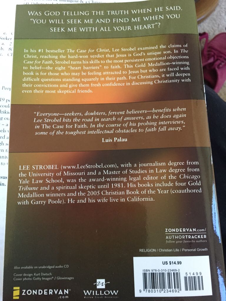 The Case for Faith - Lee Strobel (Zondervan Publishing House - Paperback) book collectible [Barcode 9780310234692] - Main Image 2