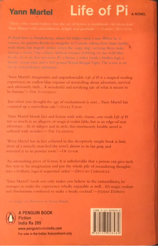 Life of Pi - Yann Martel (Penguin Books - Trade Paperback) book collectible [Barcode 9780143028482] - Main Image 2
