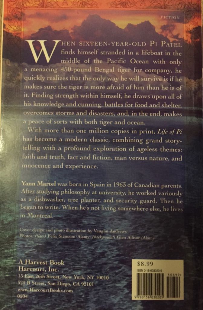 Life of Pi - Yann Martel (Harcourt - Paperback) book collectible [Barcode 9780156030205] - Main Image 2