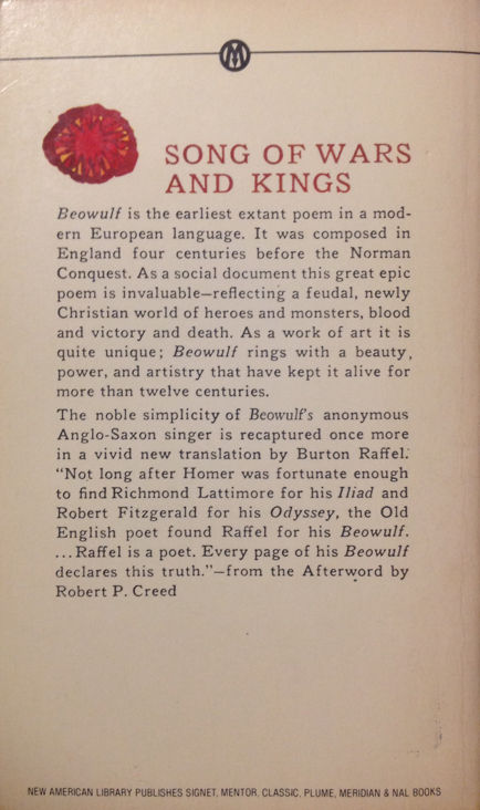 Beowulf - Unknown (Mentor Books - Paperback) book collectible [Barcode 9780451627957] - Main Image 2