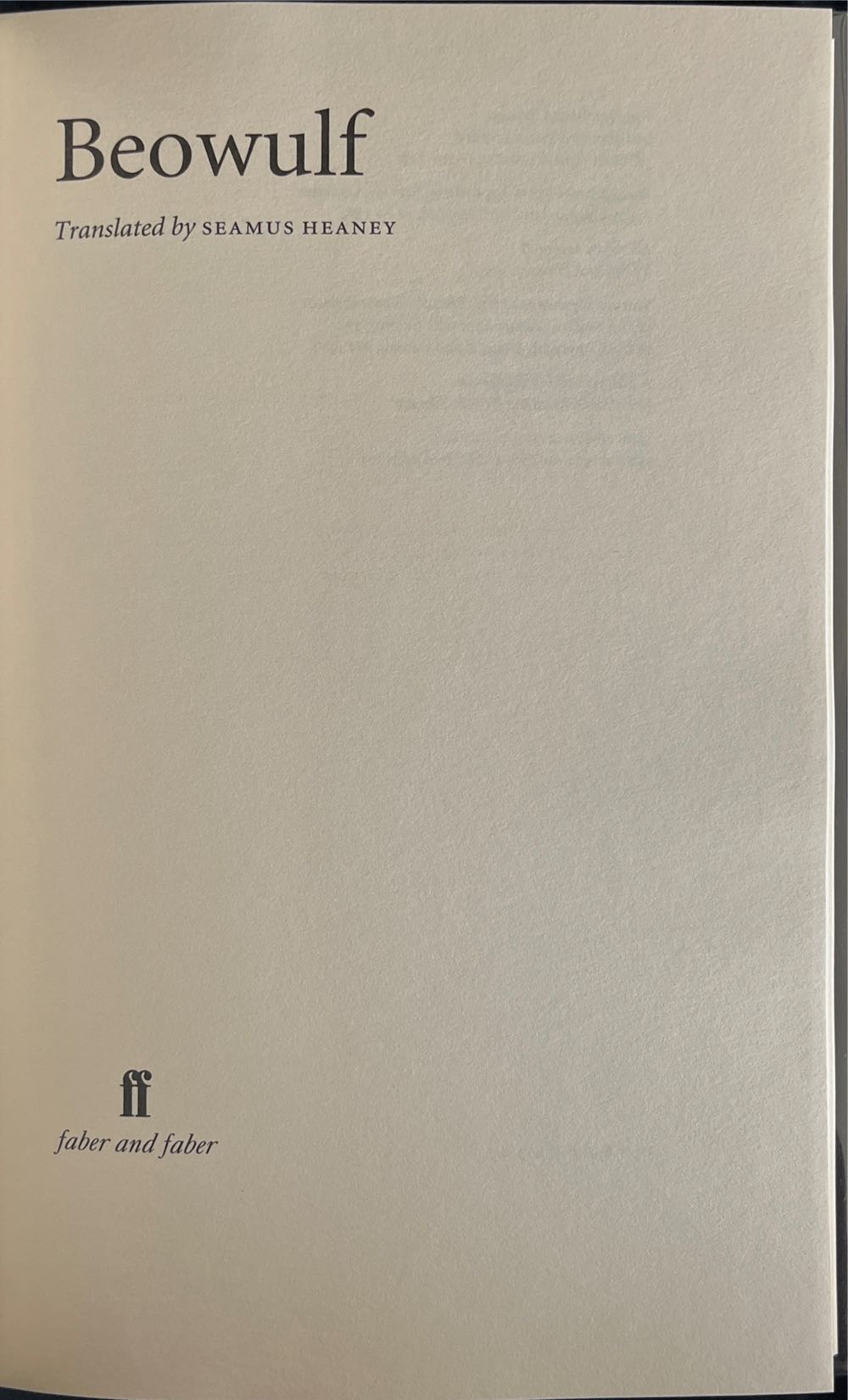 Beowulf: A New Translation - Seamus Heaney (Faber & Faber - Hardcover) book collectible [Barcode 9780571201136] - Main Image 4