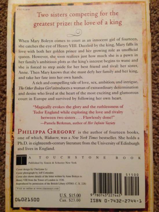 The Other Boleyn Girl - Philippa Gregory (Simon and Schuster - Trade Paperback) book collectible [Barcode 9780743227445] - Main Image 2