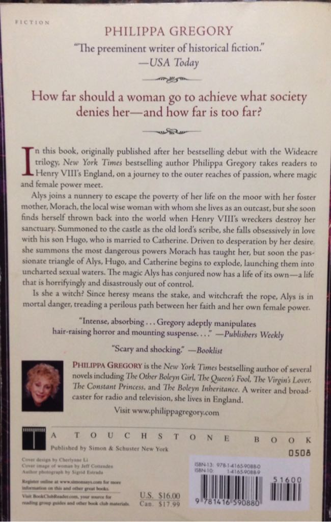 The Wise Woman - Philippa Gregory (Touchstone - Paperback) book collectible [Barcode 9781416590880] - Main Image 2