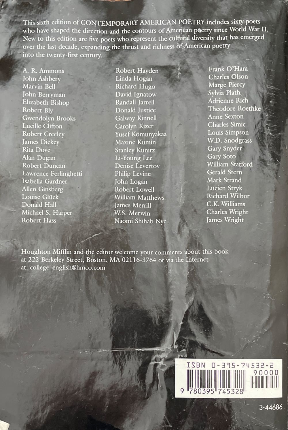 Contemporary American Poetry - A. Poulin (Houghton Mifflin College Division - Paperback) book collectible [Barcode 9780395745328] - Main Image 2