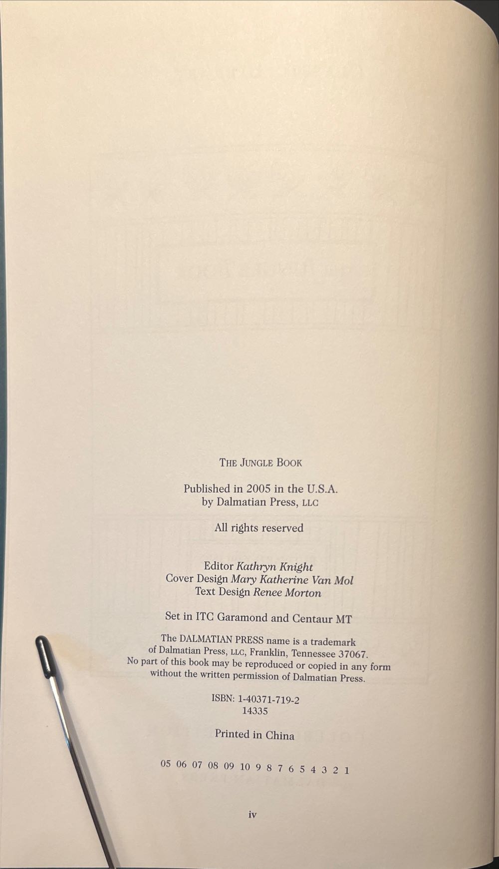 The Jungle Book - Rudyard Kipling (Dalmatian Press - Calf-Binding) book collectible [Barcode 9781403717191] - Main Image 3