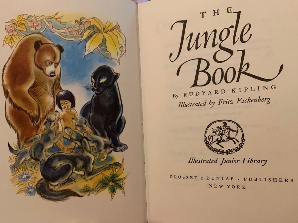 The Jungle Book (illustrated Junior Library) - Rudyard Kipling (Grosset & Dunlap - Hardcover) book collectible - Main Image 3